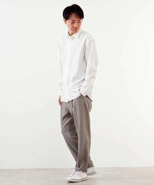 MEN'S MELROSE（メンズメルローズ）の「ウーリースタンダードレギュラーカラーシャツ（シャツ/ブラウス・メンズ・ネイビー/チェック/ホワイト・3/4/2）」の20枚目の写真