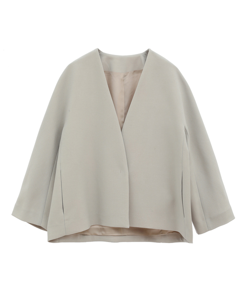 Tiara（ティアラ）の「ノーカラージャケット（ノーカラージャケット・レディース・ブラック/ブルー/グレイッシュベージュ・2/3）」の20枚目の写真