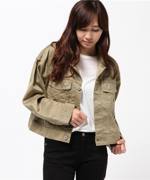 JOURNAL STANDARD(ジャーナルスタンダード)の「プリントウェポン ショートGジャン#(ブルゾン・レディース・ベージュ・FREE)」の12枚目の写真