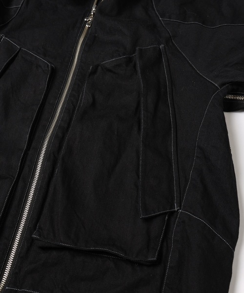 DENIM DRAPING JACKET