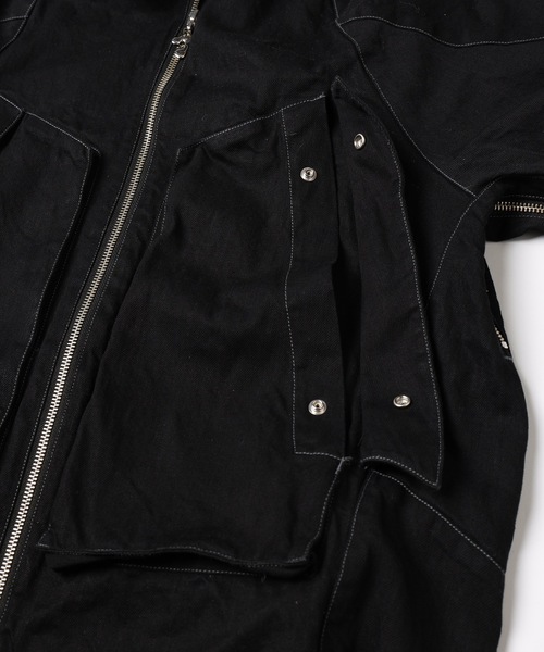 DENIM DRAPING JACKET