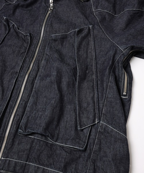 DENIM DRAPING JACKET