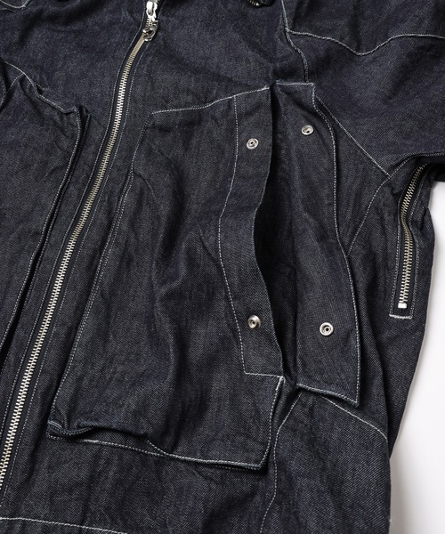 DENIM DRAPING JACKET
