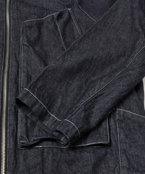 DENIM DRAPING JACKET