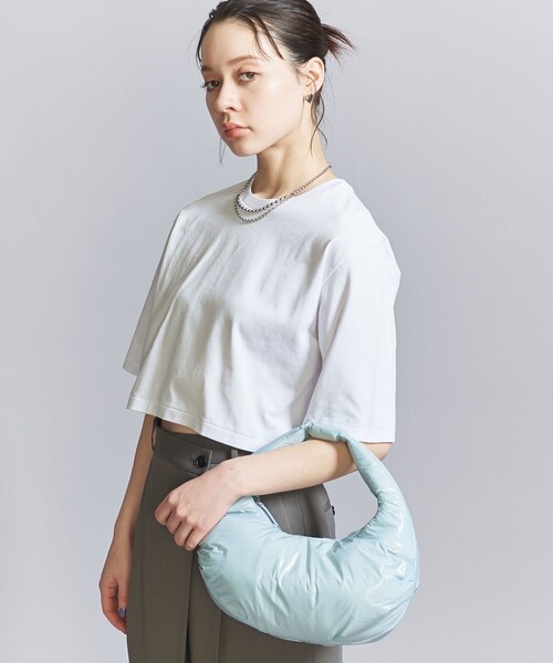 BEAUTY&YOUTH UNITED ARROWS(ビューティーアンドユースユナイテッドアローズ)の「プク ムーン バッグ(ハンドバッグ・レディース・ライトブルー/ブラック・FREE)」の1枚目の写真