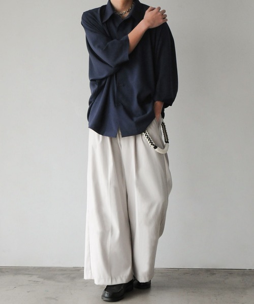 crewre 2025 クルーレ セミドルマンドロストデザインシャツ　サイズ1 crewre online shop / セミドルマンドロストデザインシャツ