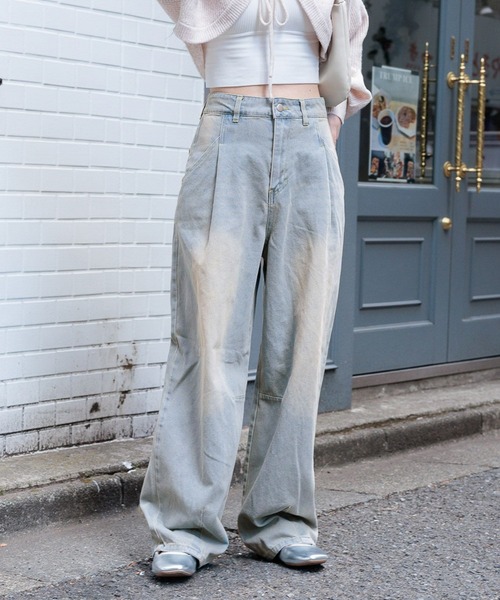 3.3 Field Trip （3.3フィールドトリップ）の「3.3 Field Trip／カーブデニムパンツ 2103089（デニムパンツ・レディース・ブルー/ブラック・MEDIUM/LARGE）」の2枚目の写真