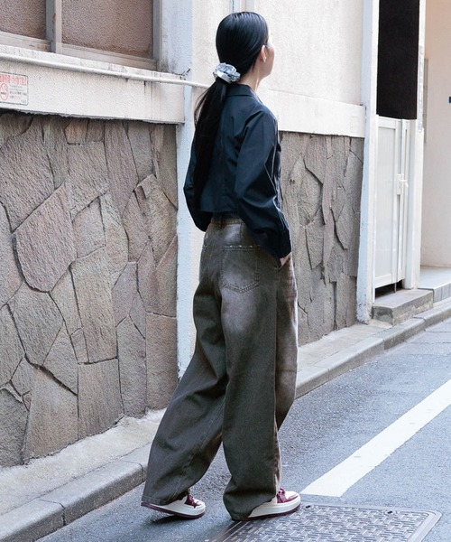 3.3 Field Trip （3.3フィールドトリップ）の「3.3 Field Trip／カーブデニムパンツ 2103089（デニムパンツ・レディース・ブルー/ブラック・MEDIUM/LARGE）」の19枚目の写真