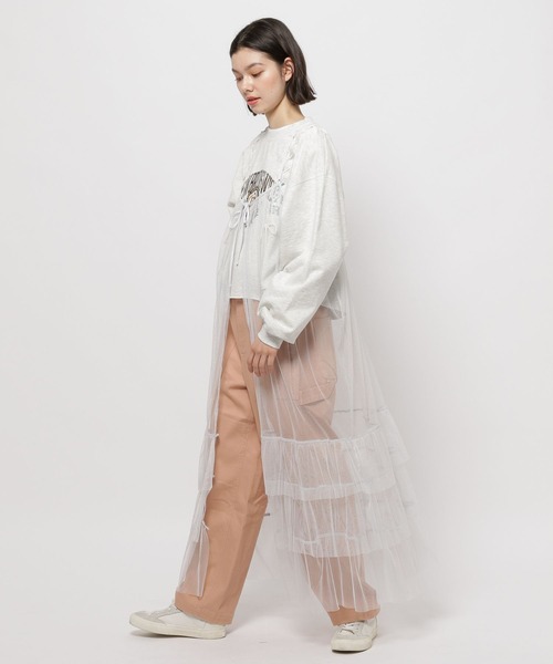 niko and...（ニコアンド）の「レイヤードランジェリーワンピース（ワンピース・レディース・ブラック/チャコール/オフホワイト・FREE）」の13枚目の写真