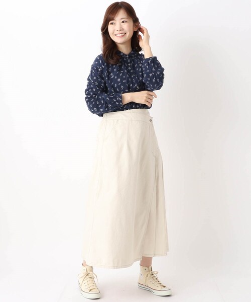 one'sterrace（ワンズテラス）の「コットン楊柳 Wガーゼ 丸衿 ブラウス（シャツ/ブラウス・レディース・アイボリー系8/ネイビー系5・02）」の11枚目の写真