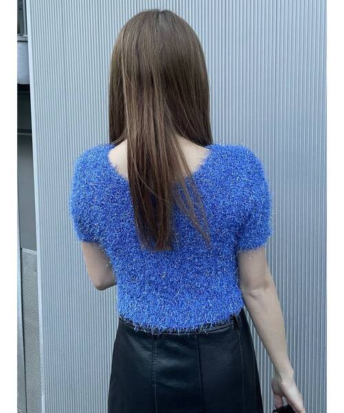 MURUA（ムルーア）の「ラメシャギーコンパクトニット（ニット/セーター・レディース・アイボリー/グレー/ブルー/ライトグリーン・FREE）」の16枚目の写真