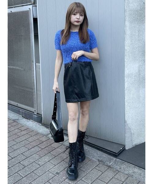 MURUA（ムルーア）の「ラメシャギーコンパクトニット（ニット/セーター・レディース・アイボリー/グレー/ブルー/ライトグリーン・FREE）」の17枚目の写真