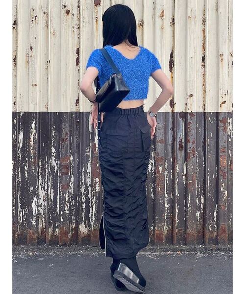 MURUA（ムルーア）の「ラメシャギーコンパクトニット（ニット/セーター・レディース・アイボリー/グレー/ブルー/ライトグリーン・FREE）」の10枚目の写真