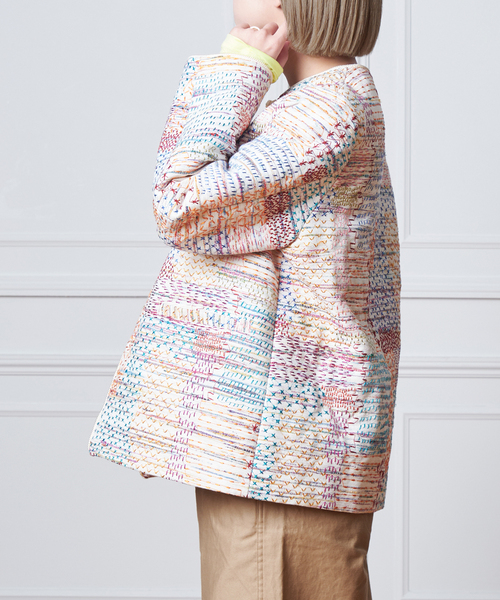 IENA LA BOUCLE かすりクロス刺繍ジャケットの通販はau PAY マーケット