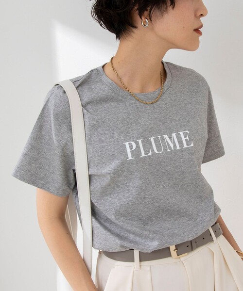 NOLLEY’S Sophi（ノーリーズソフィ）の「アルビニスタスムース ロゴTシャツ（Tシャツ/カットソー・レディース・ホワイト系その他4/グレー/ホワイト・38）」の3枚目の写真