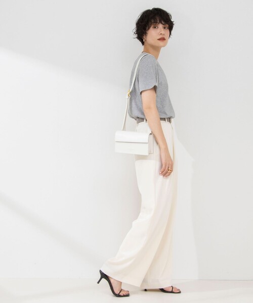 NOLLEY’S Sophi（ノーリーズソフィ）の「アルビニスタスムース ロゴTシャツ（Tシャツ/カットソー・レディース・ホワイト系その他4/グレー/ホワイト・38）」の6枚目の写真