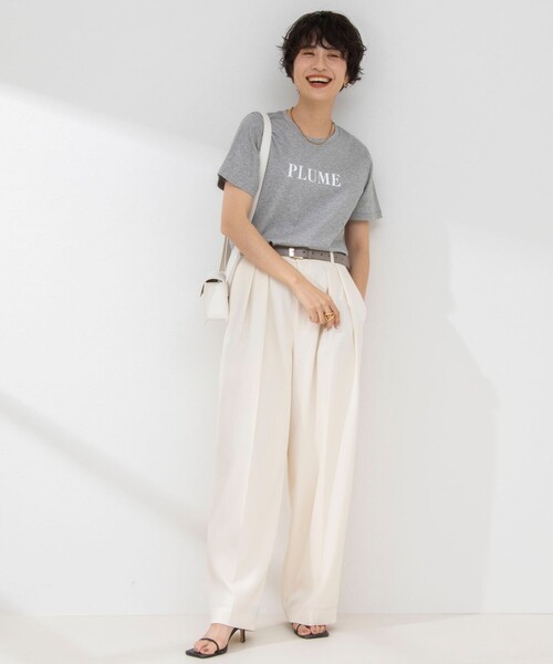 NOLLEY’S Sophi（ノーリーズソフィ）の「アルビニスタスムース ロゴTシャツ（Tシャツ/カットソー・レディース・ホワイト系その他4/グレー/ホワイト・38）」の8枚目の写真