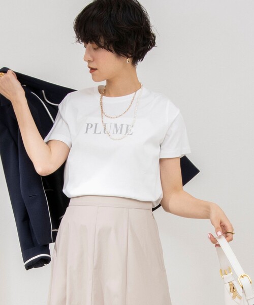 NOLLEY’S Sophi（ノーリーズソフィ）の「アルビニスタスムース ロゴTシャツ（Tシャツ/カットソー・レディース・ホワイト系その他4/グレー/ホワイト・38）」の14枚目の写真