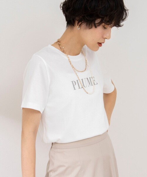 NOLLEY’S Sophi（ノーリーズソフィ）の「アルビニスタスムース ロゴTシャツ（Tシャツ/カットソー・レディース・ホワイト系その他4/グレー/ホワイト・38）」の9枚目の写真