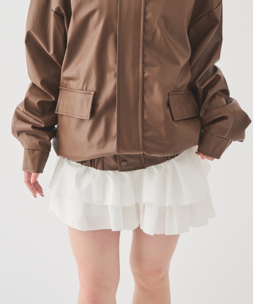 paravion（パラビオン）の「ティアードフリルショートパンツ（その他パンツ・レディース・ブラック/ホワイト・FREE）」の6枚目の写真