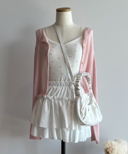 paravion（パラビオン）の「ティアードフリルショートパンツ（その他パンツ・レディース・ブラック/ホワイト・FREE）」の4枚目の写真