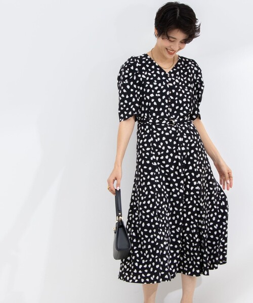 ノーリーズソフィ ウォッシャブルくずしドットプリントワンピース NOLLEY'S Sophi（ノーリーズソフィ）の「ウォッシャブルくずし