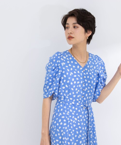 ノーリーズソフィ ウォッシャブルくずしドットプリントワンピース NOLLEY'S Sophi（ノーリーズソフィ）の「ウォッシャブルくずし