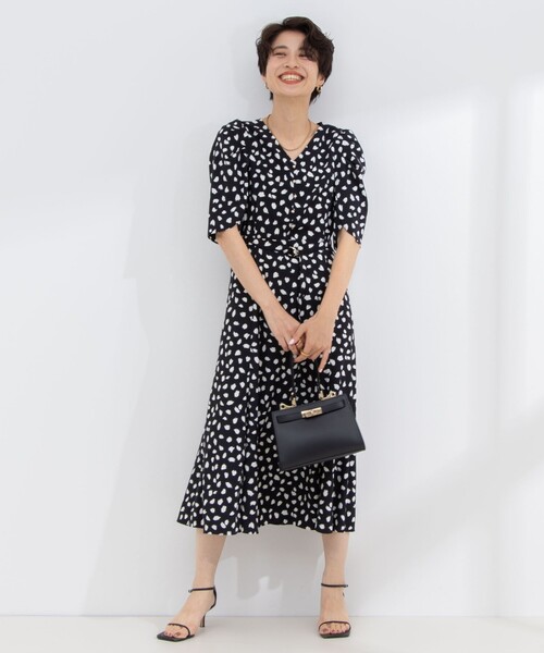 ノーリーズソフィ ウォッシャブルくずしドットプリントワンピース NOLLEY'S Sophi（ノーリーズソフィ）の「ウォッシャブルくずし