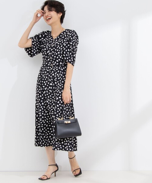 ノーリーズソフィ ウォッシャブルくずしドットプリントワンピース NOLLEY'S Sophi（ノーリーズソフィ）の「ウォッシャブルくずし