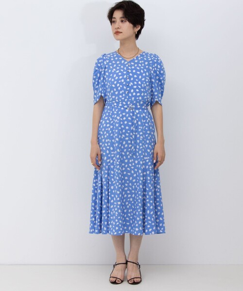ノーリーズソフィ ウォッシャブルくずしドットプリントワンピース NOLLEY'S Sophi（ノーリーズソフィ）の「ウォッシャブルくずし