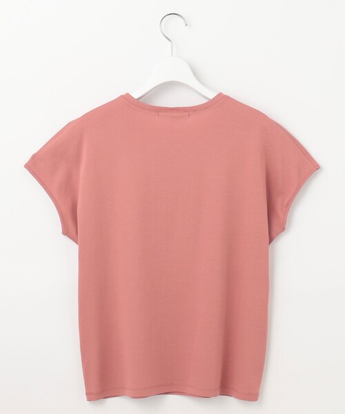 23区 S（ニジュウサンクチイサイサイズ）の「【接触冷感/洗える】フレンチスリーブ IT TEE（Tシャツ/カットソー・レディース・ブラック系/スモーキーグリーン系/ホワイト系/ピンク系/ダークブラウン系/ライトグレー系/オールドローズ系/ブルー系・32）」の9枚目の写真