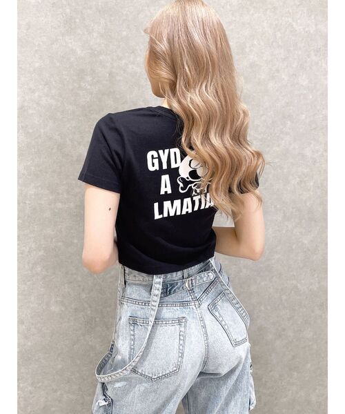 GYDA（ジェイダ）の「GOD REVOL GYDALMATIAN ショートTシャツ（Tシャツ/カットソー・レディース・レッド/ベージュ/オフホワイト/ブラック・FREE）」の3枚目の写真