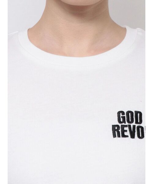 GYDA（ジェイダ）の「GOD REVOL GYDALMATIAN ショートTシャツ（Tシャツ/カットソー・レディース・レッド/ベージュ/オフホワイト/ブラック・FREE）」の7枚目の写真