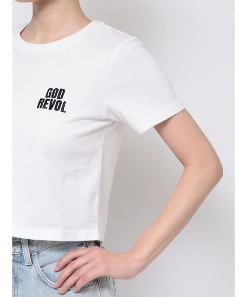 GYDA（ジェイダ）の「GOD REVOL GYDALMATIAN ショートTシャツ（Tシャツ/カットソー・レディース・レッド/ベージュ/オフホワイト/ブラック・FREE）」の8枚目の写真