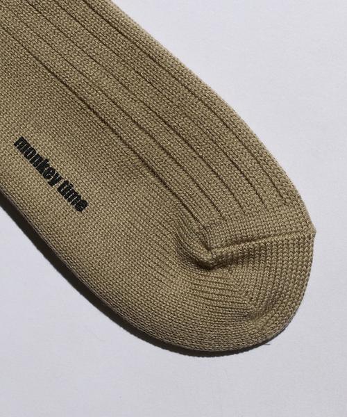 MONKEY TIME（モンキータイム）の「＜monkey time＞ SOLID RIB LONG SOCKS/ソックス◆（ソックス/靴下・メンズ・グレー/ベージュ・フリー）」の5枚目の写真