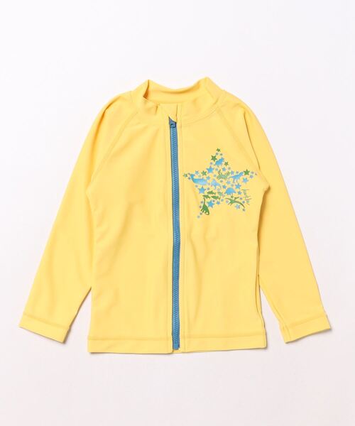 HAKKA BABY（ハッカベビー）の「[ベビー][水着･スイム]アニマルスタープリントラッシュガード（ラッシュガード・キッズ・イエロー/ブルー・SS）」の2枚目の写真