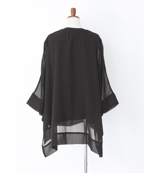 n'OrLABEL(ノアールレーベル)の「レイヤードシアーカットソー(Tシャツ/カットソー・レディース・オフホワイト/ブラック・FREE)」の11枚目の写真