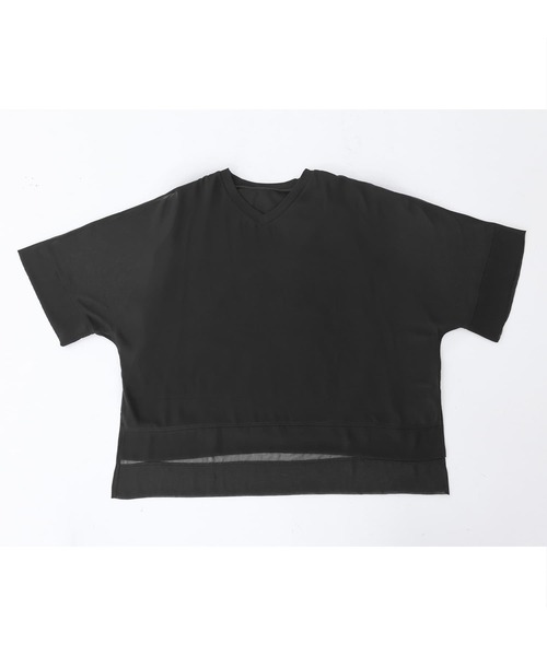 n'OrLABEL(ノアールレーベル)の「レイヤードシアーカットソー(Tシャツ/カットソー・レディース・オフホワイト/ブラック・FREE)」の12枚目の写真