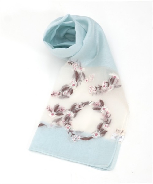 axes femme（アクシーズファム）の「サークルフラワー刺繍ストール（ストール/ショール・レディース・サックスブルー/グレイッシュベージュ/ピンク・FREE）」の22枚目の写真