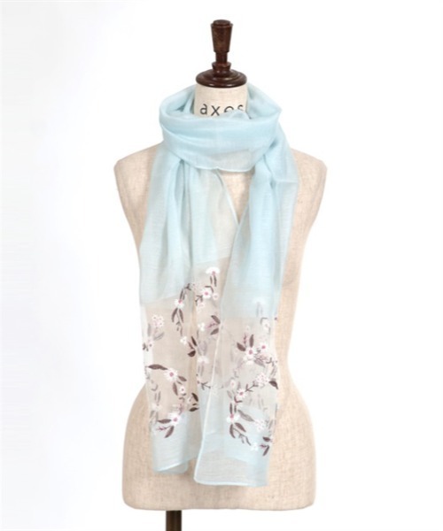 axes femme（アクシーズファム）の「サークルフラワー刺繍ストール（ストール/ショール・レディース・サックスブルー/グレイッシュベージュ/ピンク・FREE）」の16枚目の写真