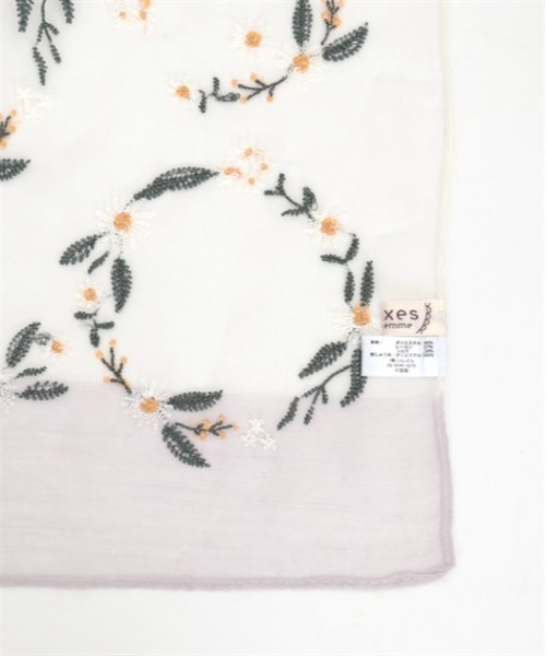 axes femme（アクシーズファム）の「サークルフラワー刺繍ストール（ストール/ショール・レディース・サックスブルー/グレイッシュベージュ/ピンク・FREE）」の11枚目の写真