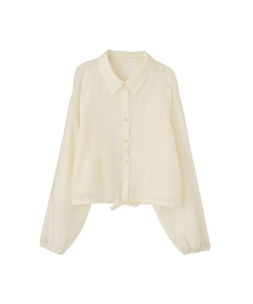 CHAROL（シャロル）の「ドロストヘムシアーシャツ（シャツ/ブラウス・レディース・パープル/ホワイト・FREE）」の5枚目の写真