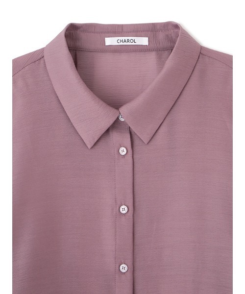 CHAROL（シャロル）の「ドロストヘムシアーシャツ（シャツ/ブラウス・レディース・パープル/ホワイト・FREE）」の11枚目の写真