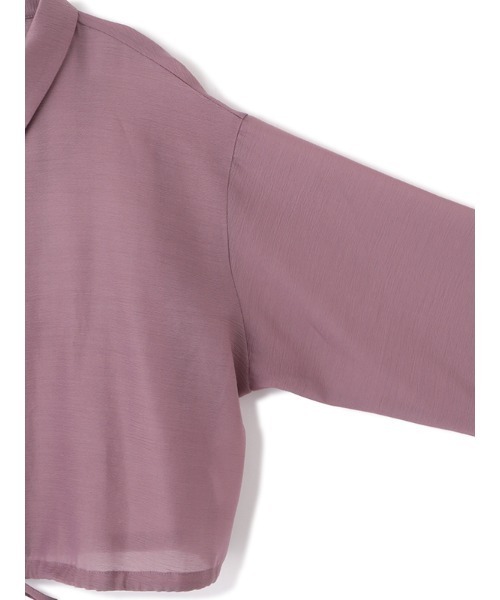 CHAROL（シャロル）の「ドロストヘムシアーシャツ（シャツ/ブラウス・レディース・パープル/ホワイト・FREE）」の12枚目の写真