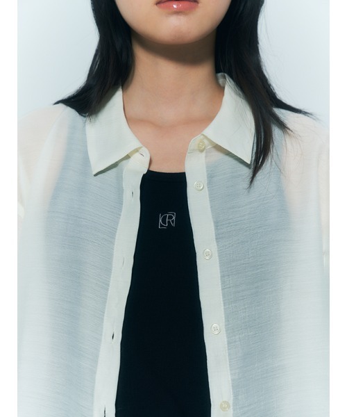 CHAROL（シャロル）の「ドロストヘムシアーシャツ（シャツ/ブラウス・レディース・パープル/ホワイト・FREE）」の17枚目の写真