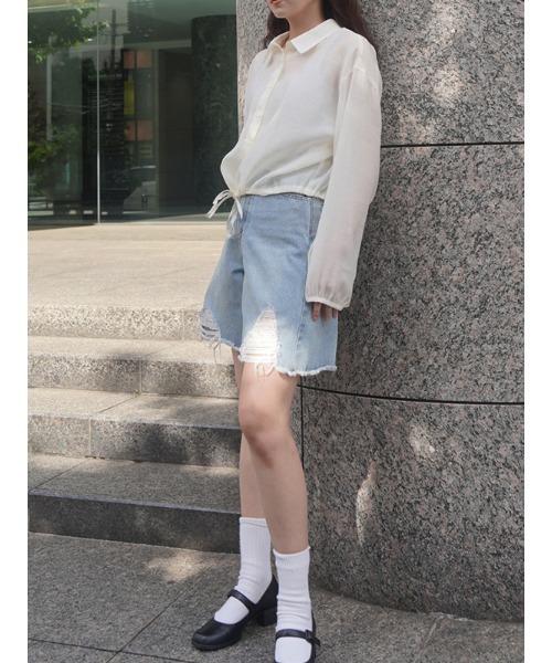 【セール】ドロストヘムシアーシャツ（シャツ/ブラウス）｜CHAROL（シャロル）