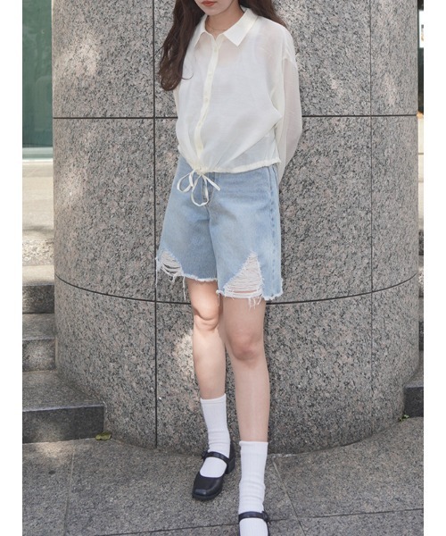 【セール】ドロストヘムシアーシャツ（シャツ/ブラウス）｜CHAROL（シャロル）