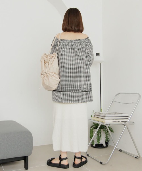 flower（フラワー）の「サマリーチュニック（チュニック・レディース・ブラック/ホワイト・FREE）」の22枚目の写真