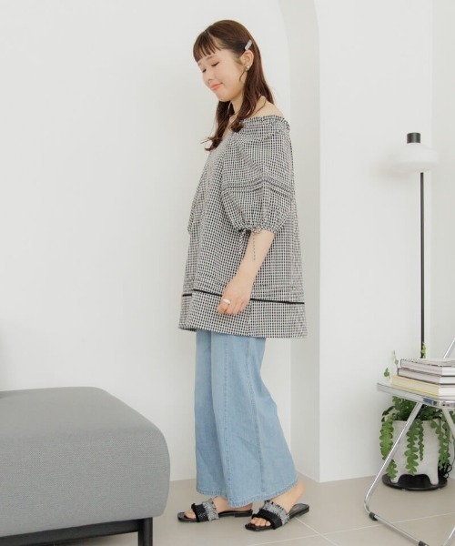 flower（フラワー）の「サマリーチュニック（チュニック・レディース・ブラック/ホワイト・FREE）」の17枚目の写真