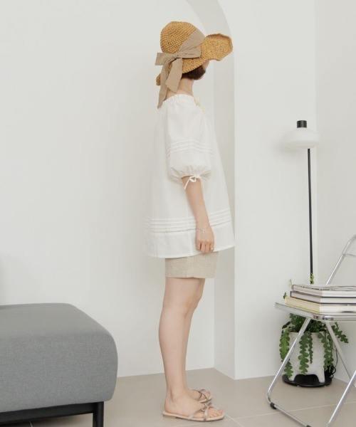 flower（フラワー）の「サマリーチュニック（チュニック・レディース・ブラック/ホワイト・FREE）」の12枚目の写真